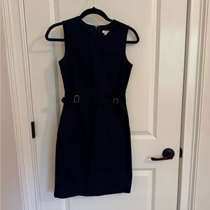J. Crew Navy Sleeveless Knee Length Dress in Size 00